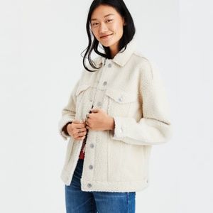 NWT American Eagle Faux Sherpa Trucker Jacket